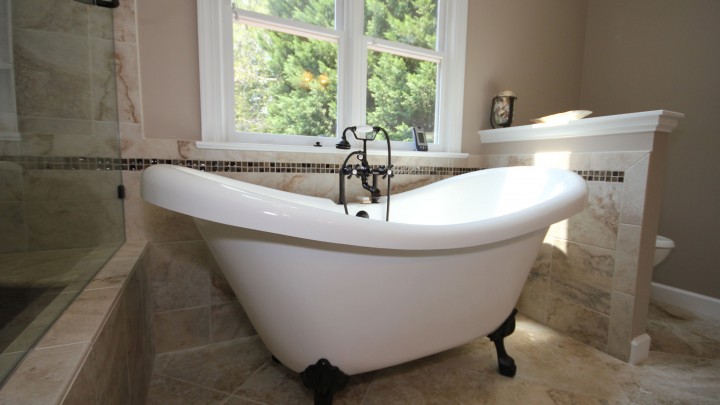 Classic Clawfoot bathtub Raleigh Remodelling